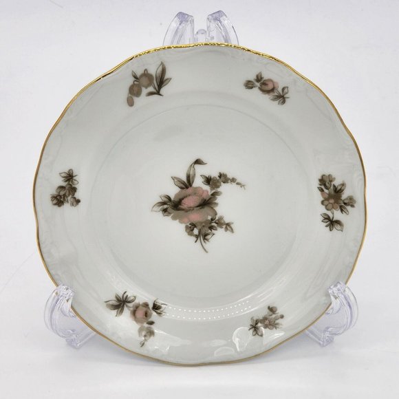 Vintage Johann Haviland Bavaria Germany Sepia Rose 6 1/4 in Bread Butter Plate - Picture 1 of 4